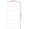 vidaXL Συρόμενη Πόρτα με Σετ Υλικού ESG Γυαλί & Αλουμίνιο 90 x 205 εκ.