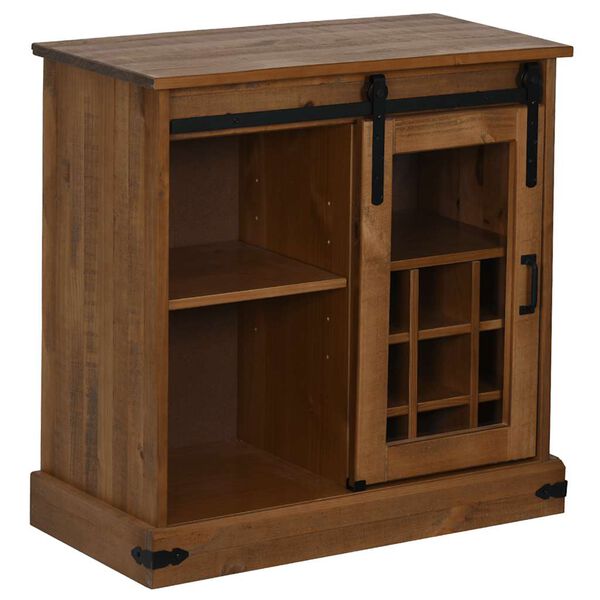 vidaXL Sideboard HALDEN με συρόμενη πόρτα 80x40x80 cm μασίφ ξύλο