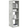vidaXL Βιβλιοθήκη Γκρι του Σκυροδέματος 34x31x112 εκ. από Μοριοσανίδα