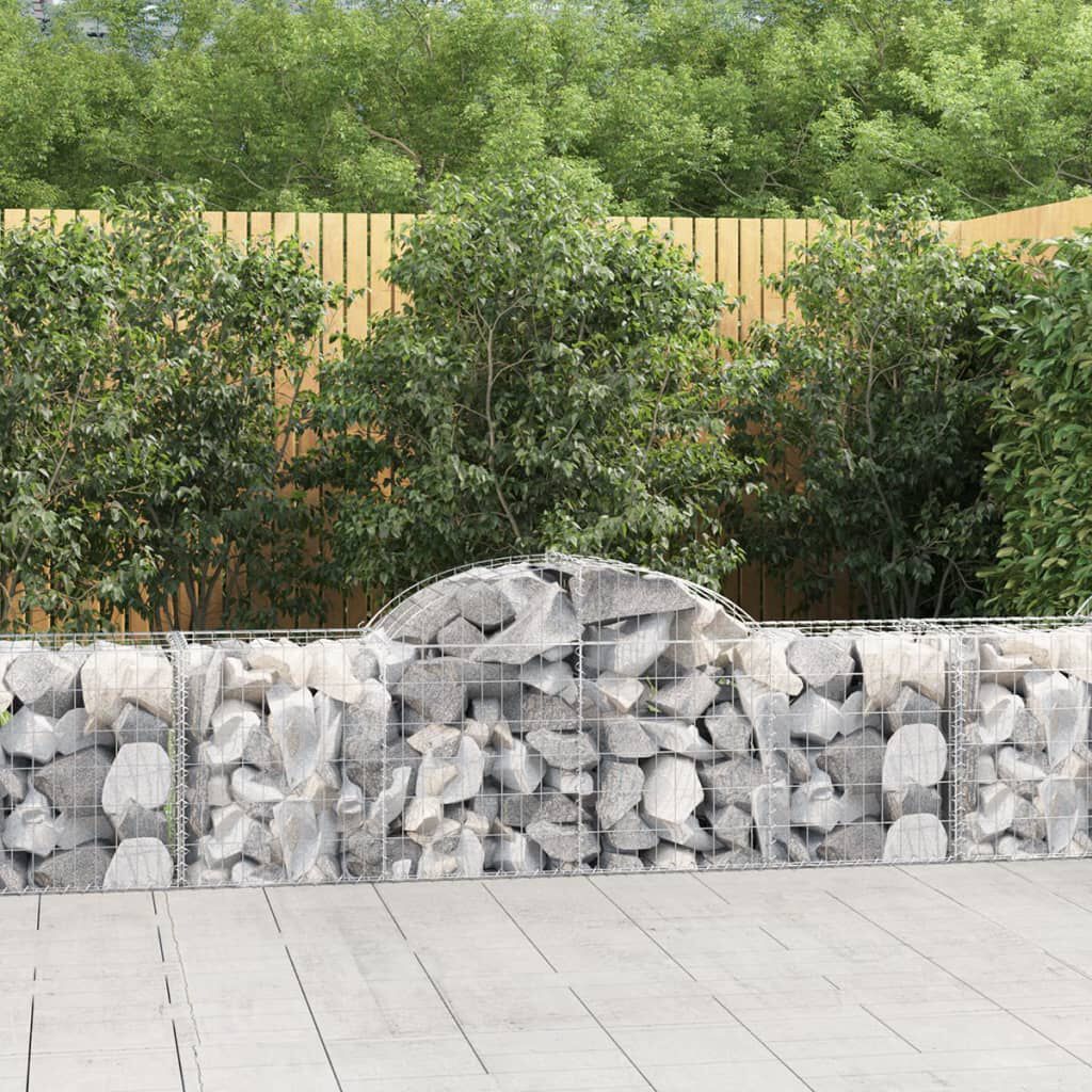 vidaXL Συρματοκιβώτια Τοξωτά 15 τεμ. 200x50x60/80 εκ. Γαλβαν. Ατσάλι
