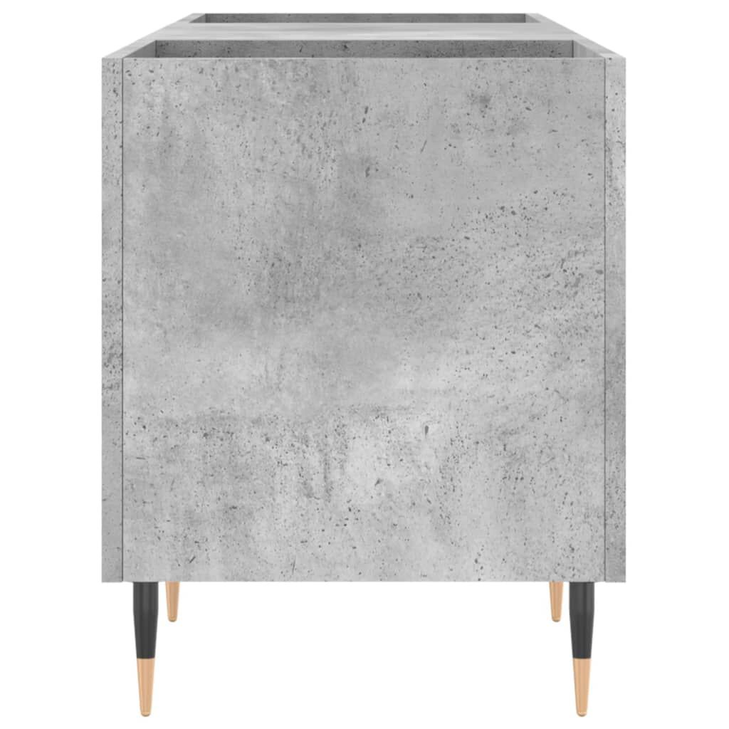 vidaXL Δισκοθήκη Γκρι Σκυροδέματος 121x38x48 εκ. Επεξεργασμένο Ξύλο