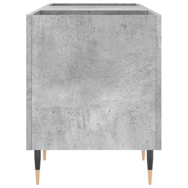 vidaXL Δισκοθήκη Γκρι Σκυροδέματος 121x38x48 εκ. Επεξεργασμένο Ξύλο