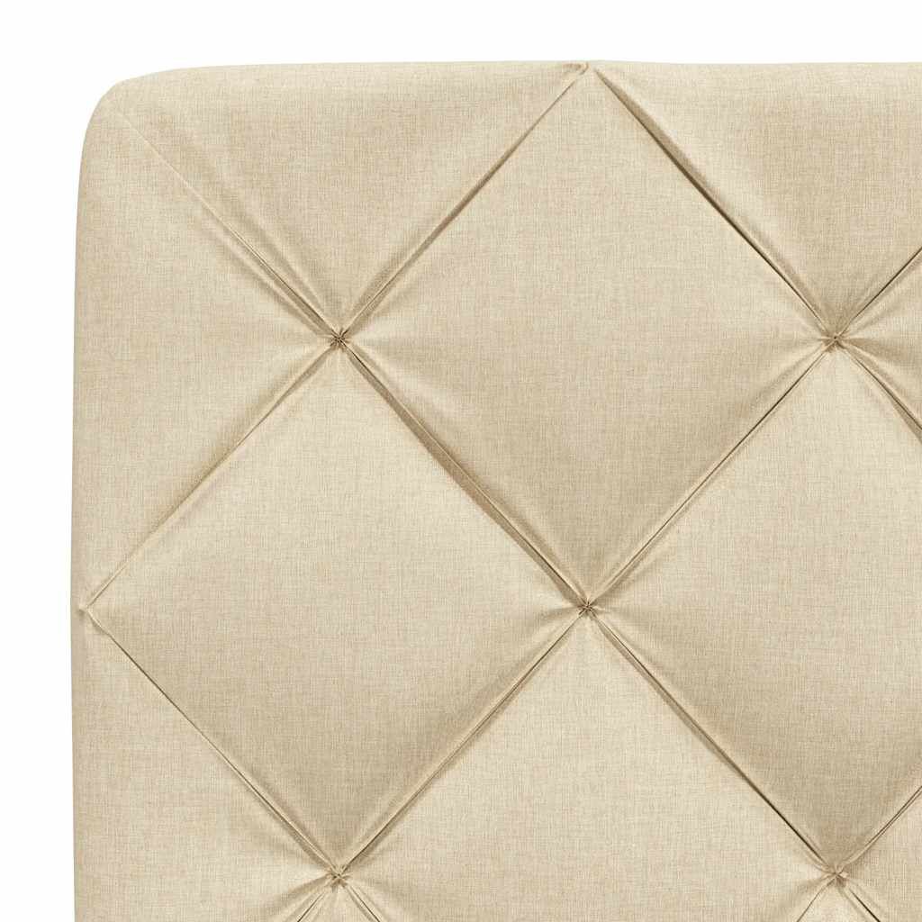 vidaXL Κρεβάτι με Στρώμα Κρεμ 120x200 εκ. Υφασμάτινο