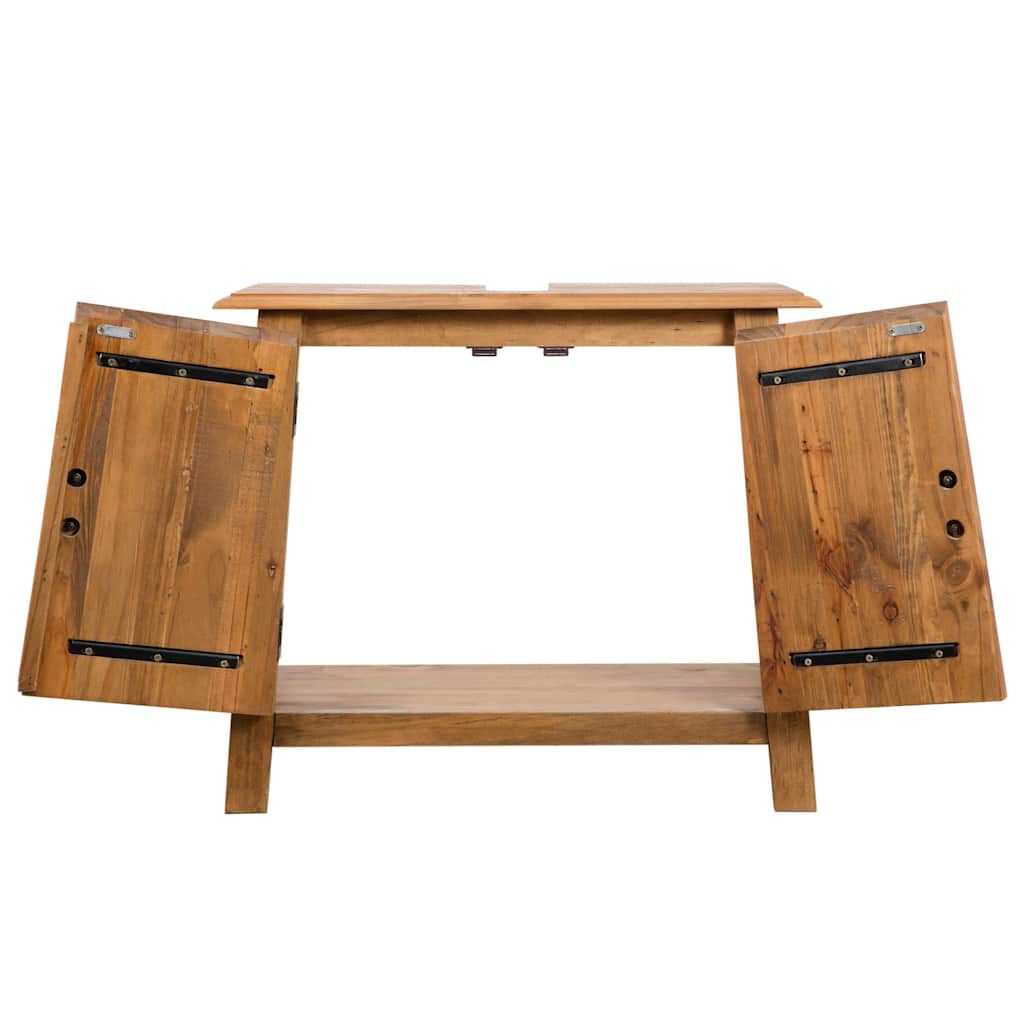 vidaXL Ντουλάπι Νιπτήρα 70x32x63 εκ. Μασίφ Ανακυκλωμένο Ξύλο Πεύκου