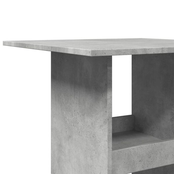 vidaXL Τραπέζι Μπαρ με Ράφια Γκρι Σκυρ. 60x60x102 εκ. Επεξεργ. Ξύλο