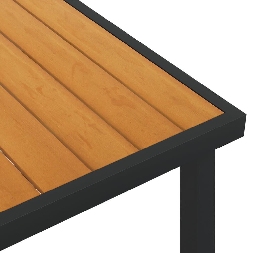 vidaXL Τραπέζι Κήπου Καφέ 140 x 90 x 74 εκ. από Αλουμίνιο και WPC