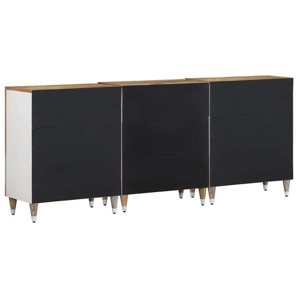 vidaXL Sideboards 3 τεμάχια 60x33,5x75 cm μασίφ ξύλο Mango