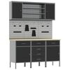 vidaXL &Nu;&tau;&omicron;&upsilon;&lambda;ά&pi;&alpha; &Epsilon;&rho;&gamma;&alpha;&sigma;ί&alpha;&sigmaf; 7 pcs &Mu;&alpha;ύ&rho;&omicron; &Mu;&eta;&chi;&alpha;&nu;&iota;&sigma;&mu;έ&nu;&omicron; &xi;ύ&lambda;&omicron; &kappa;&alpha;&iota; &alpha;&tau;&sigma;ά&lambda;&iota;