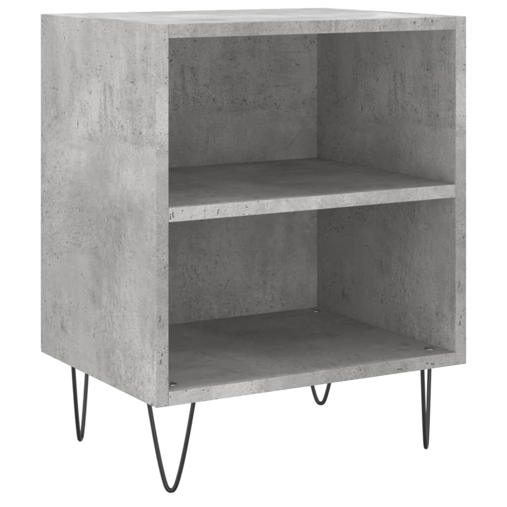 vidaXL Κομοδίνο Γκρι Σκυρ. 40x30x50 εκ. από Επεξεργασμένο Ξύλο