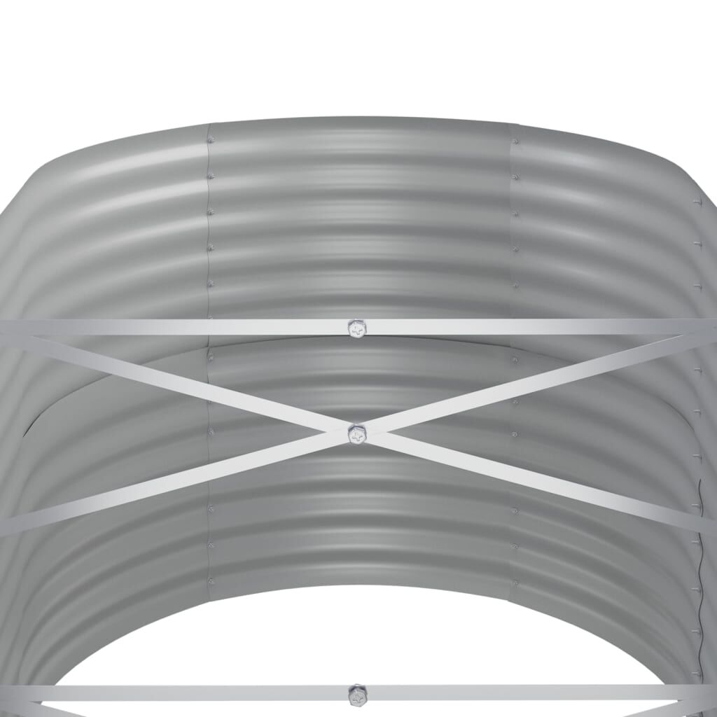vidaXL Ζαρντινιέρα Καφέ 368x80x68 εκ. Ατσάλι με Ηλεκτρ. Βαφή Πούδρας