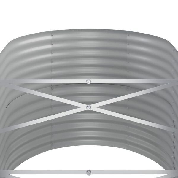 vidaXL Ζαρντινιέρα Καφέ 368x80x68 εκ. Ατσάλι με Ηλεκτρ. Βαφή Πούδρας