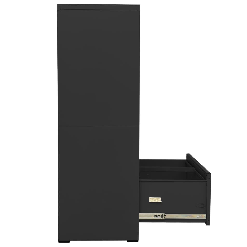 vidaXL Αρχειοθήκη Ανθρακί 90 x 46 x 134 εκ. από Ατσάλι