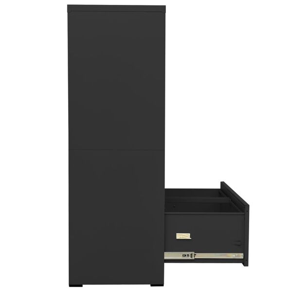 vidaXL Αρχειοθήκη Ανθρακί 90 x 46 x 134 εκ. από Ατσάλι