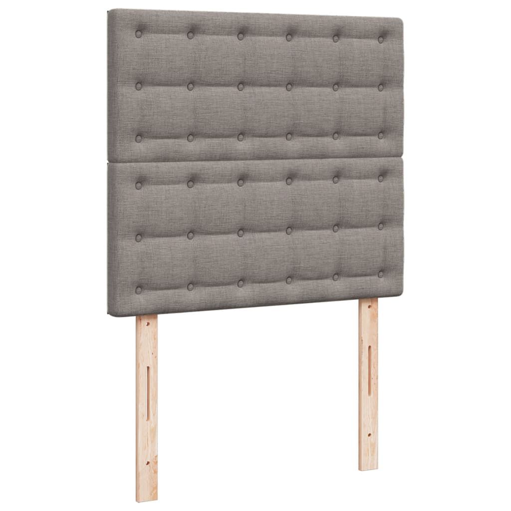 vidaXL Κρεβάτι Boxspring με Στρώμα Taupe 80x200 εκ. Υφασμάτινο