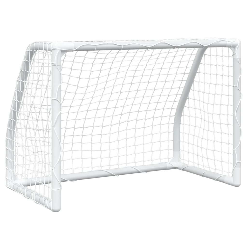 vidaXL Τέρματα Παιδικά 2 Τεμ. Λευκά 64x35x48 εκ. Μεταλλικά με Μπάλα