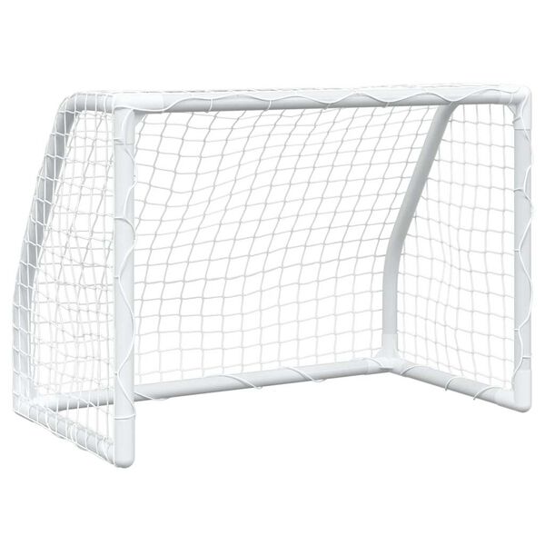 vidaXL Τέρματα Παιδικά 2 Τεμ. Λευκά 64x35x48 εκ. Μεταλλικά με Μπάλα