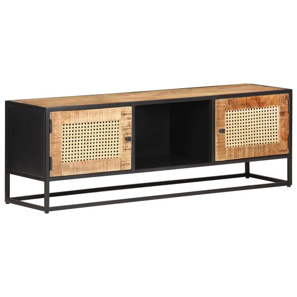 vidaXL Έπιπλο Τηλεόρασης 120x30x40 εκ. Ξύλο Μάνγκο/Φυσικό Ζαχαροκάλαμο