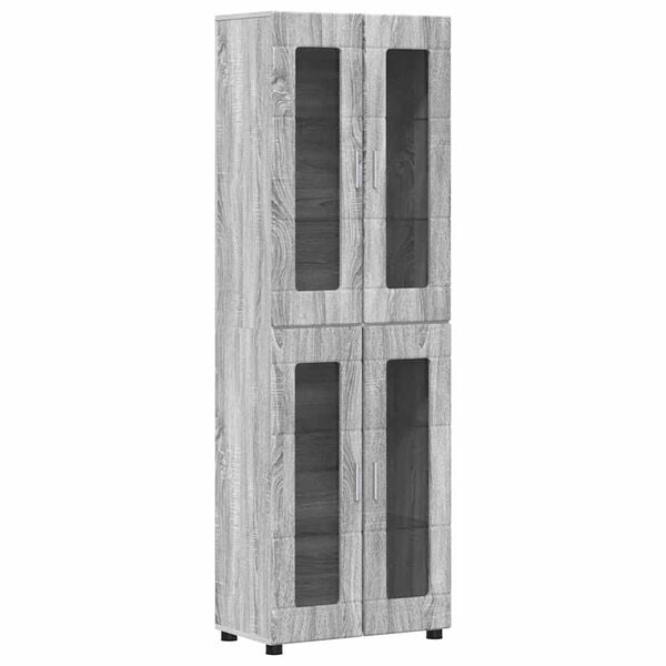 vidaXL Highboard &mu;&epsilon; &rho;ά&phi;&iota; FLORIN &Gamma;&kappa;&rho;ί&zeta;&omicron; &Sigma;&omicron;&nu;&omicron;&mu;&alpha; 60 x 35 x 182 &epsilon;&kappa;.