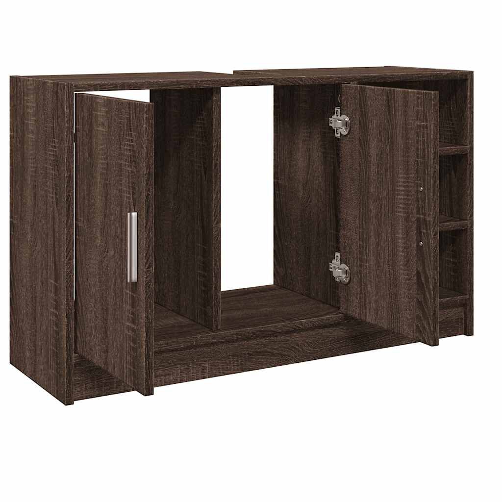 vidaXL Ντουλάπι Νιπτήρα Καφέ δρυς 90x29x55 εκ. Επεξεργασμένο Ξύλο