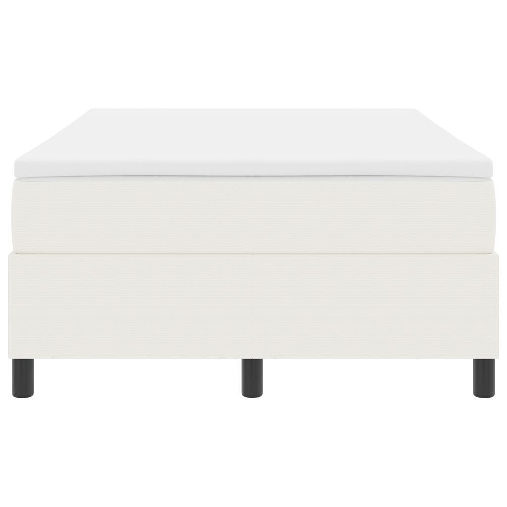 vidaXL Κρεβάτι Box Spring με Κρεμ Στρώμα 120x200 εκ Υφασμα βελουτέ