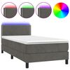 vidaXL &Kappa;&rho;&epsilon;&beta;ά&tau;&iota; Boxspring &mu;&epsilon; &Sigma;&tau;&rho;ώ&mu;&alpha; & LED &Sigma;&kappa;. &Gamma;&kappa;&rho;&iota; 90x190 &epsilon;&kappa;. &Beta;&epsilon;&lambda;&omicron;ύ&delta;&iota;&nu;&omicron;