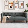 vidaXL Καναπές Chesterfield Σκούρο γκρι 201.5 x 74.5 x 74.5 εκατοστά