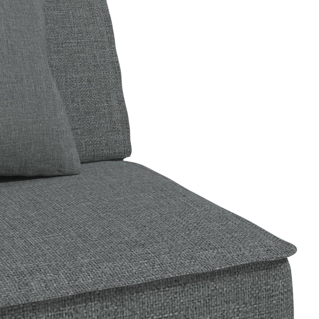 vidaXL Καναπές Κρεβάτι Γωνιακός Σκούρο Γκρι 255x140x70 εκ. Υφασμάτινος