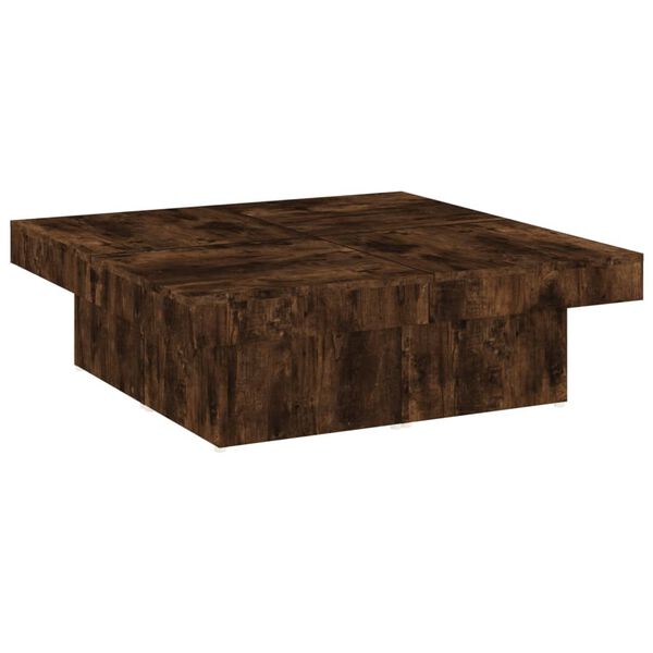 vidaXL Τραπεζάκι Σαλονιού Καπνιστή Δρυς 90x90x28 εκ. Επεξεργασμ. Ξύλο