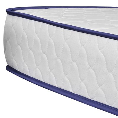vidaXL Κρεβάτι Μπεζ 160 x 200 εκ. Υφασμάτινο με Στρώμα Αφρού Μνήμης