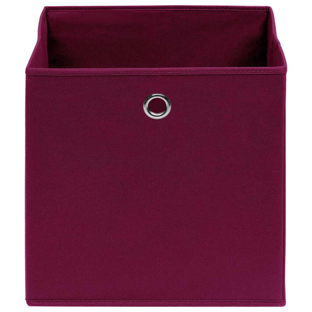 vidaXL Κουτιά Αποθήκευσης 4 τεμ. Κόκκινα 32 x 32 x 32 εκ. Υφασμάτινα