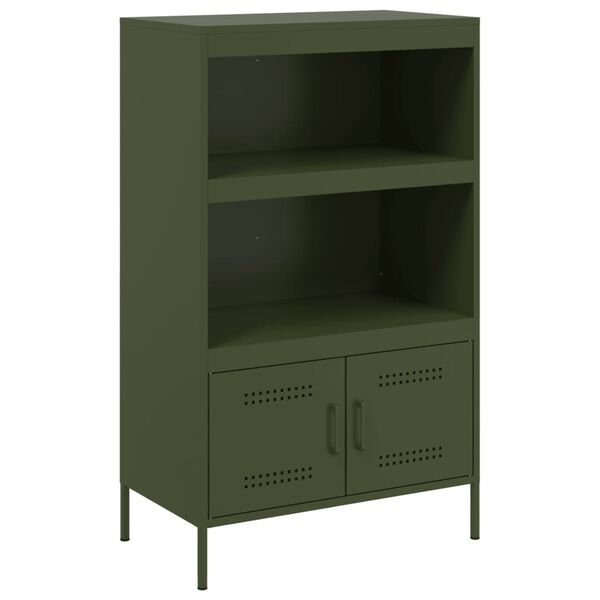 vidaXL Ραφιέρα Πράσινο Λαδί 68x39x113 εκ. από Ατσάλι