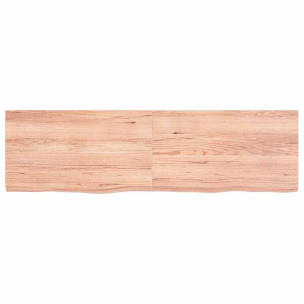 vidaXL Επιφ Τραπεζιού Αν Καφέ 140x40x(2-4)εκ. Επεξ. Μασίφ Ξύλο Δρυός