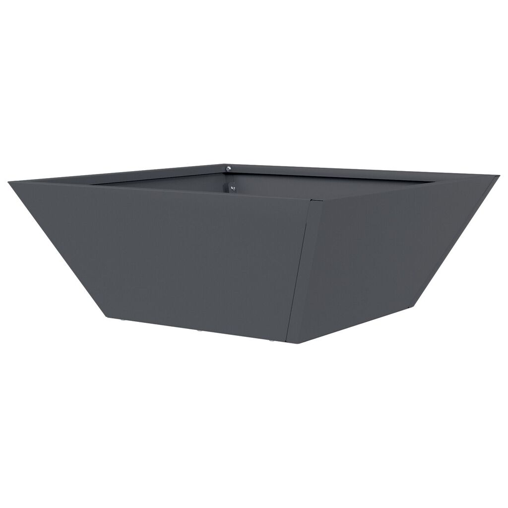 vidaXL Πλαστική Γλάστρα Ανθρακί Πλαστική 40 x 40 x 15 cm