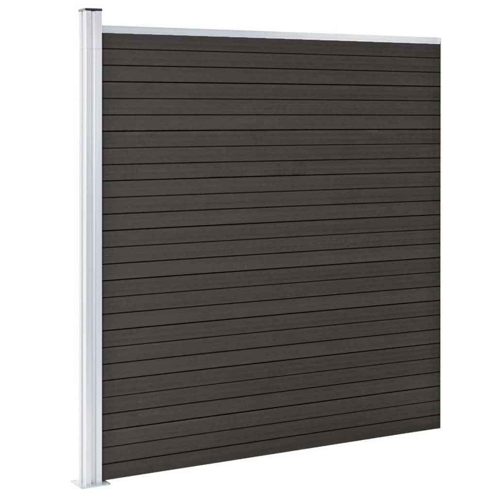 vidaXL Πάνελ Περίφραξης Γκρι 175 x 186 εκ. από WPC