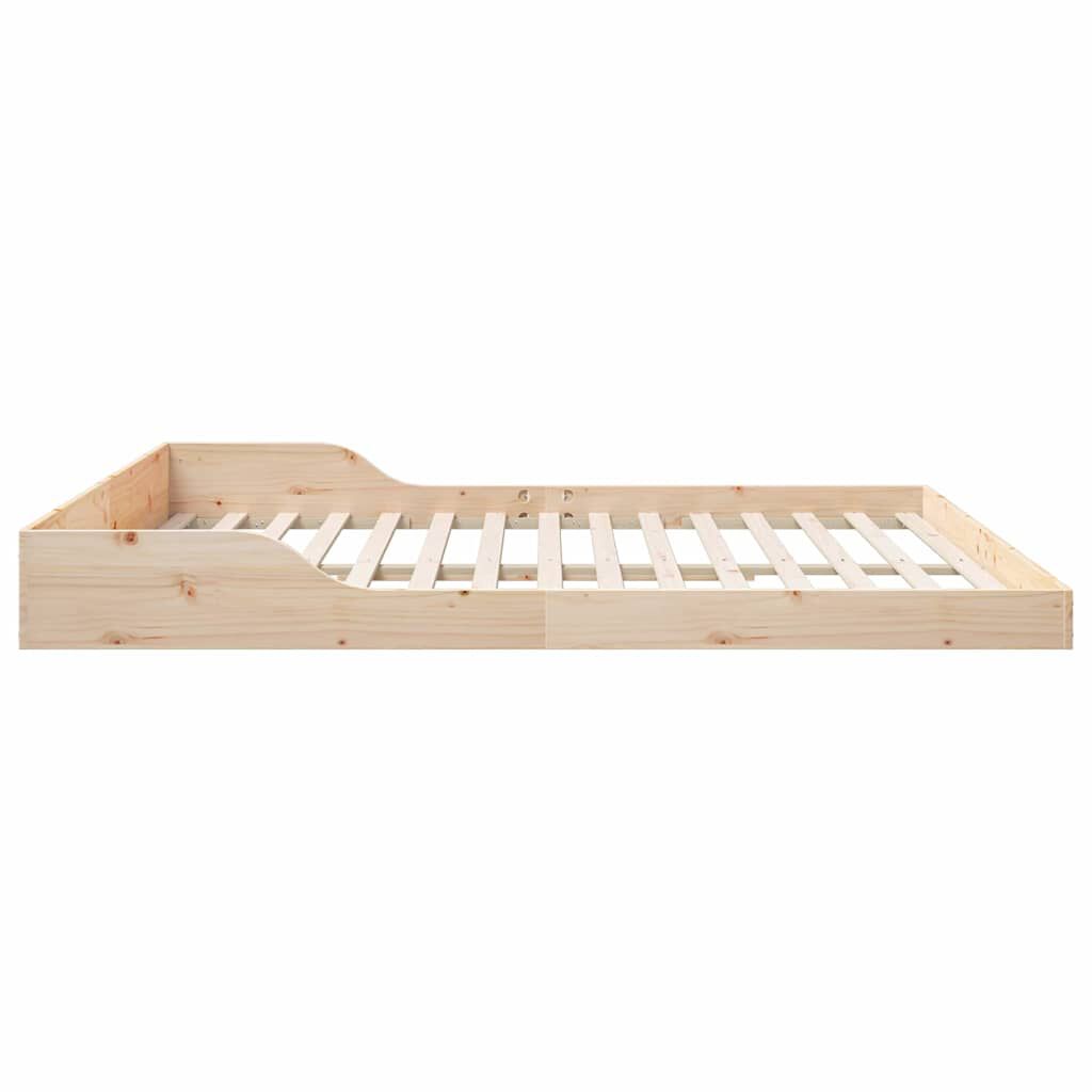 vidaXL Σκελετός Κρεβατιού Καφέ 180 x 200 cm Μασίφ ξύλο πεύκου