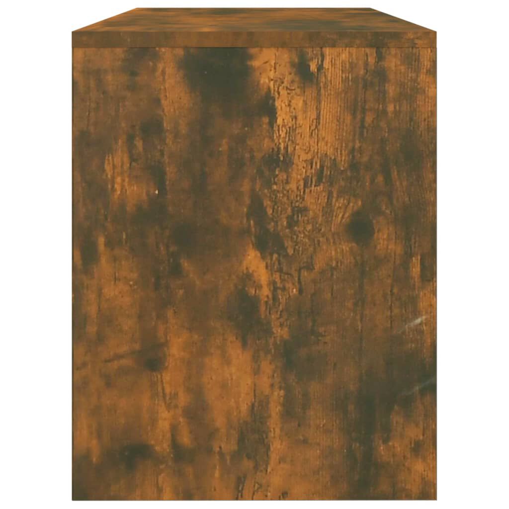 vidaXL Σκαμπό Μπουντουάρ Καπνιστή δρυς 70 x 35 x 45 εκ. Επεξ. Ξύλο