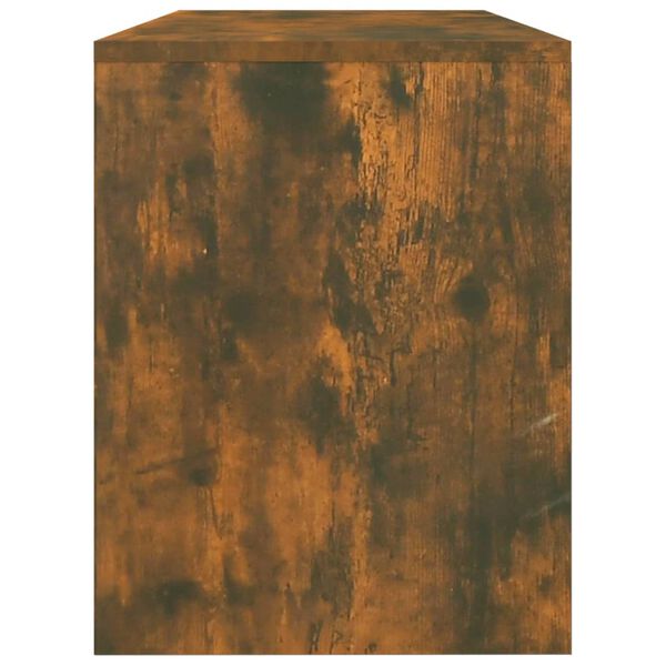 vidaXL Σκαμπό Μπουντουάρ Καπνιστή δρυς 70 x 35 x 45 εκ. Επεξ. Ξύλο