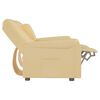 vidaXL Πολυθρόνα Μασάζ Διθέσια & Ποτηροθήκη Κρεμ
