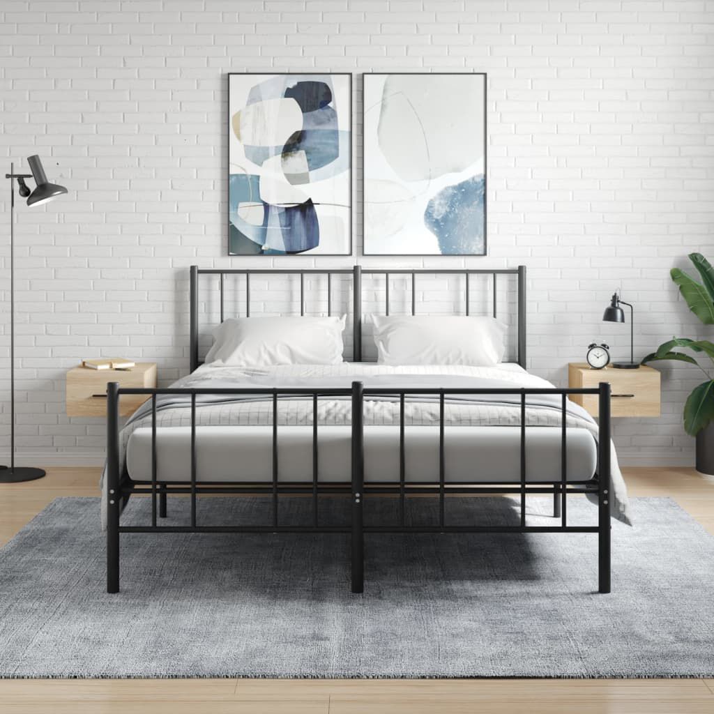 vidaXL Κομοδίνα Επιτοίχια 2 τεμ. Sonoma Δρυς 35 x 35 x 20 εκ.