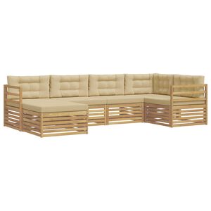 vidaXL &Sigma;&epsilon;&iota;&rho;ά &Kappa;&alpha;&nu;&alpha;&pi;έ &Epsilon;&xi;&omega;&tau;&epsilon;&rho;&iota;&kappa;&omicron;ύ 6 pcs &Lambda;&epsilon;&upsilon;&kappa;ό &kappa;&alpha;&iota; &Mu;&pi;&epsilon;&zeta; &Pi;&omicron;&lambda;&upsilon;&epsilon;&sigma;&tau;έ&rho;&alpha;&sigmaf;