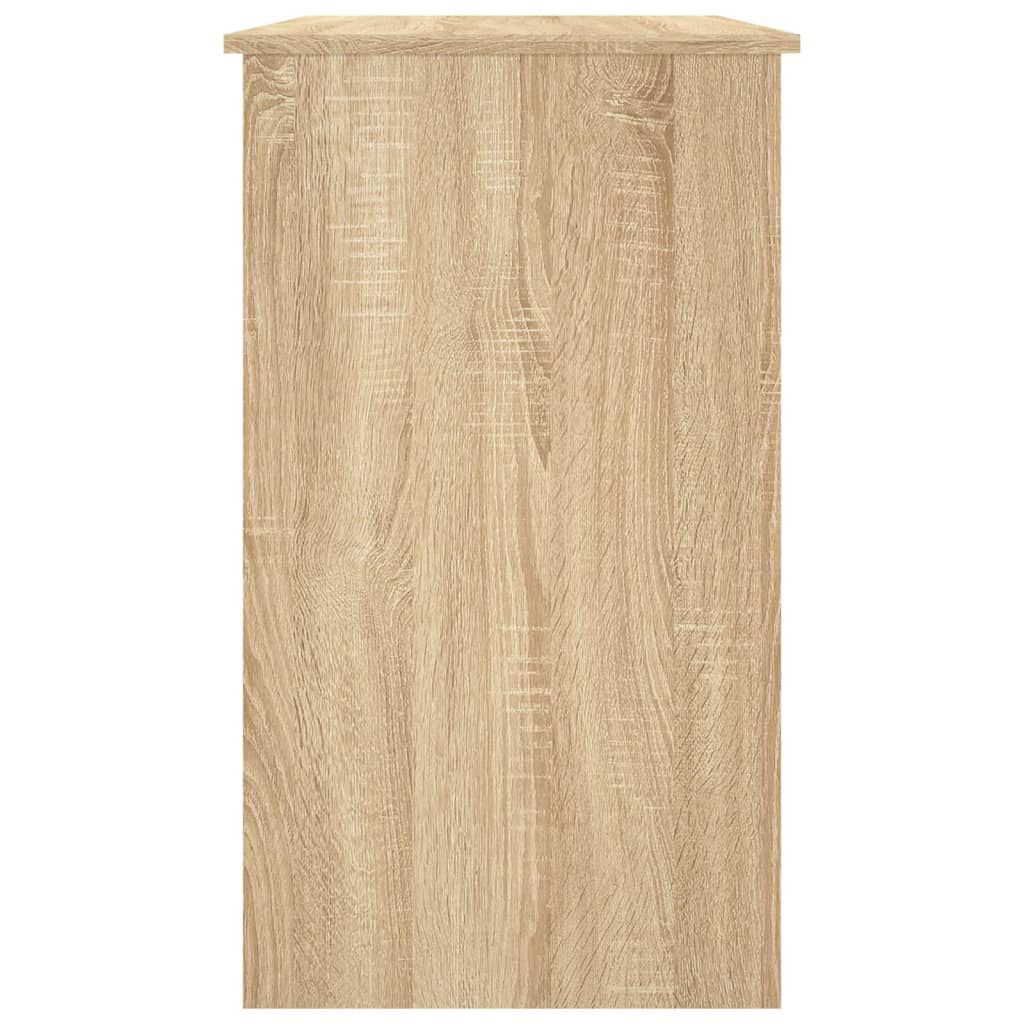 vidaXL Γραφείο Λευκό / Sonoma Δρυς 90 x 45 x 76 εκ. από Μοριοσανίδα