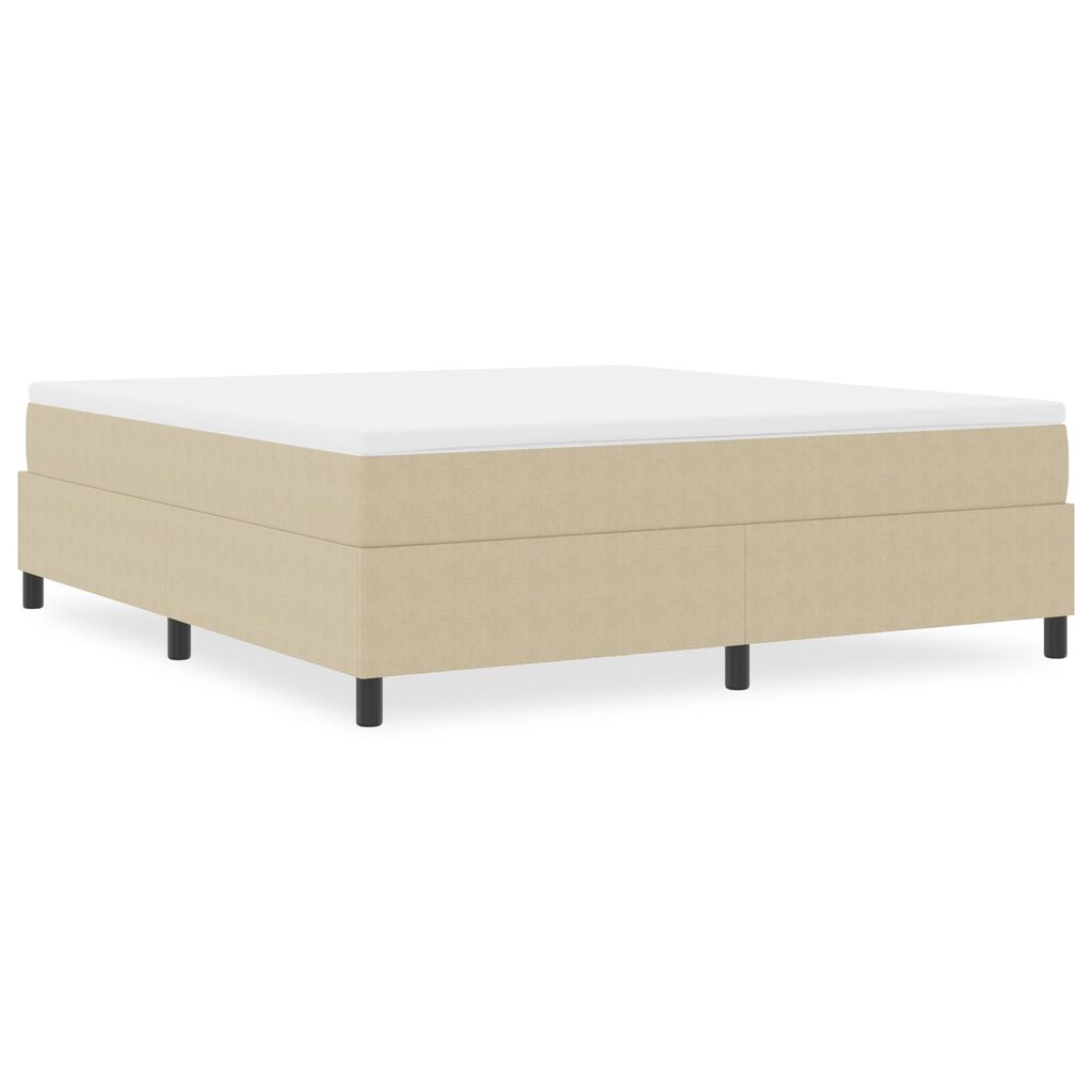 vidaXL Κρεβάτι Box Spring Ανοιχτό Πράσινο Γκρι Σούπερ Κινγκ Από Κορδέλα