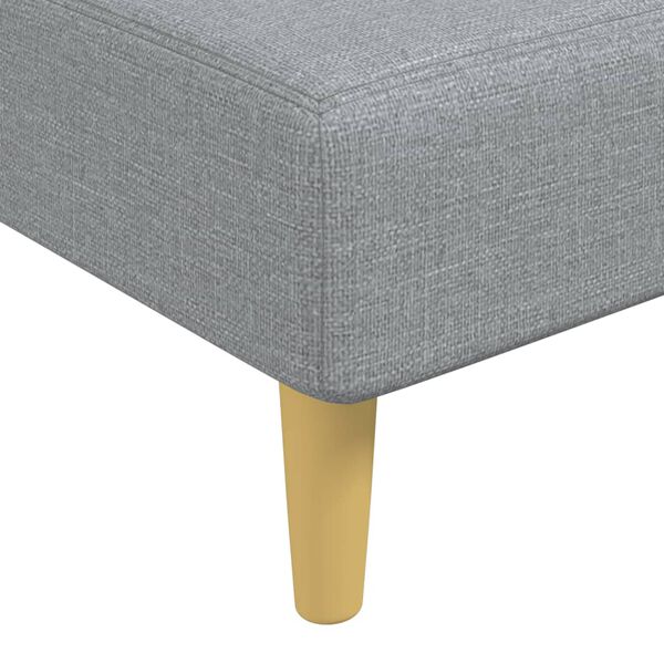 vidaXL Καναπές Κρεβάτι Γωνιακός Αν. Γκρι 279x140x70 εκ. Υφασμάτινος