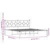 vidaXL Πλαίσιο Κρεβατιού με Κεφαλάρι Μαύρο 180 x 200 εκ. Μεταλλικό