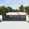 vidaXL Πύλη Κήπου Ανθρακί 400 x 150 εκ. Ατσάλινη