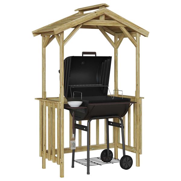vidaXL BBQ Σκεπή 133.5x63x200 εκ. Επεξεργασμένο Ξύλο Πεύκου