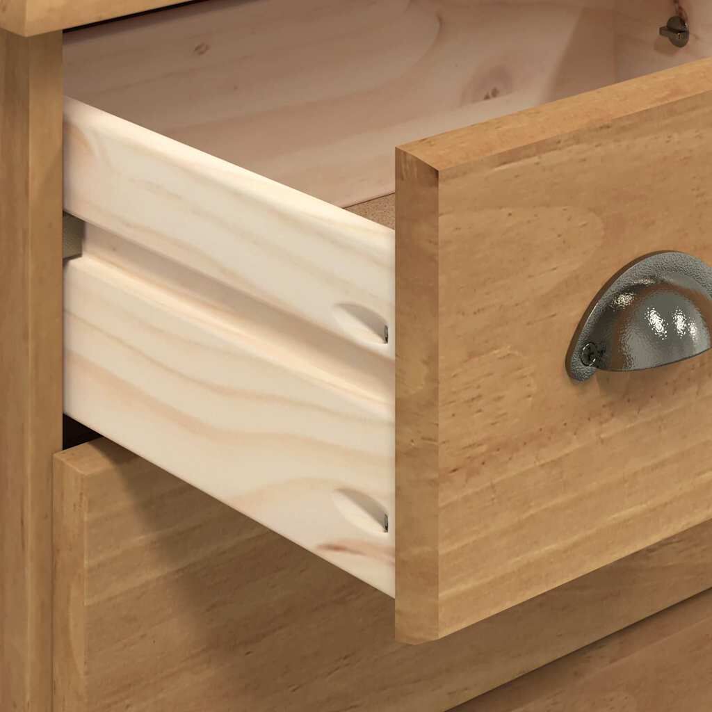 vidaXL Συρταριέρα ASKIM Καφέ 79 x 40 x 133.5 εκ Μασίφ ξύλο πεύκου