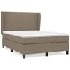 vidaXL &Kappa;&rho;&epsilon;&beta;ά&tau;&iota; Boxspring &mu;&epsilon; &Sigma;&tau;&rho;ώ&mu;&alpha; Taupe 140x190 &epsilon;&kappa;. &Upsilon;&phi;&alpha;&sigma;&mu;ά&tau;&iota;&nu;&omicron;