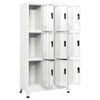 vidaXL Φοριαμός Λευκός 90 x 45 x 180 εκ. Ατσάλινος