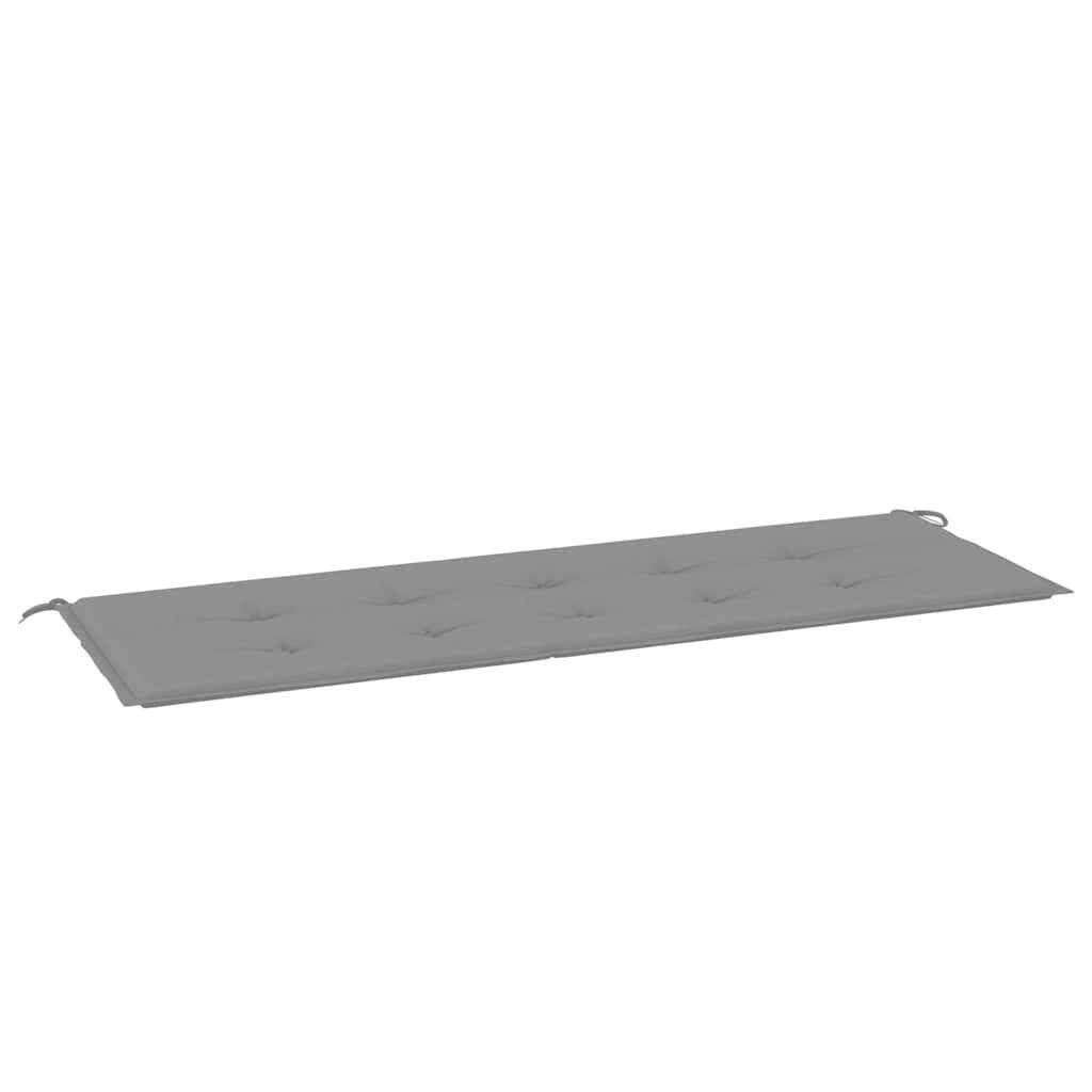 vidaXL Μαξιλάρι Πάγκου Κήπου Γκρι 150x50x4 εκ. Ύφασμα Oxford